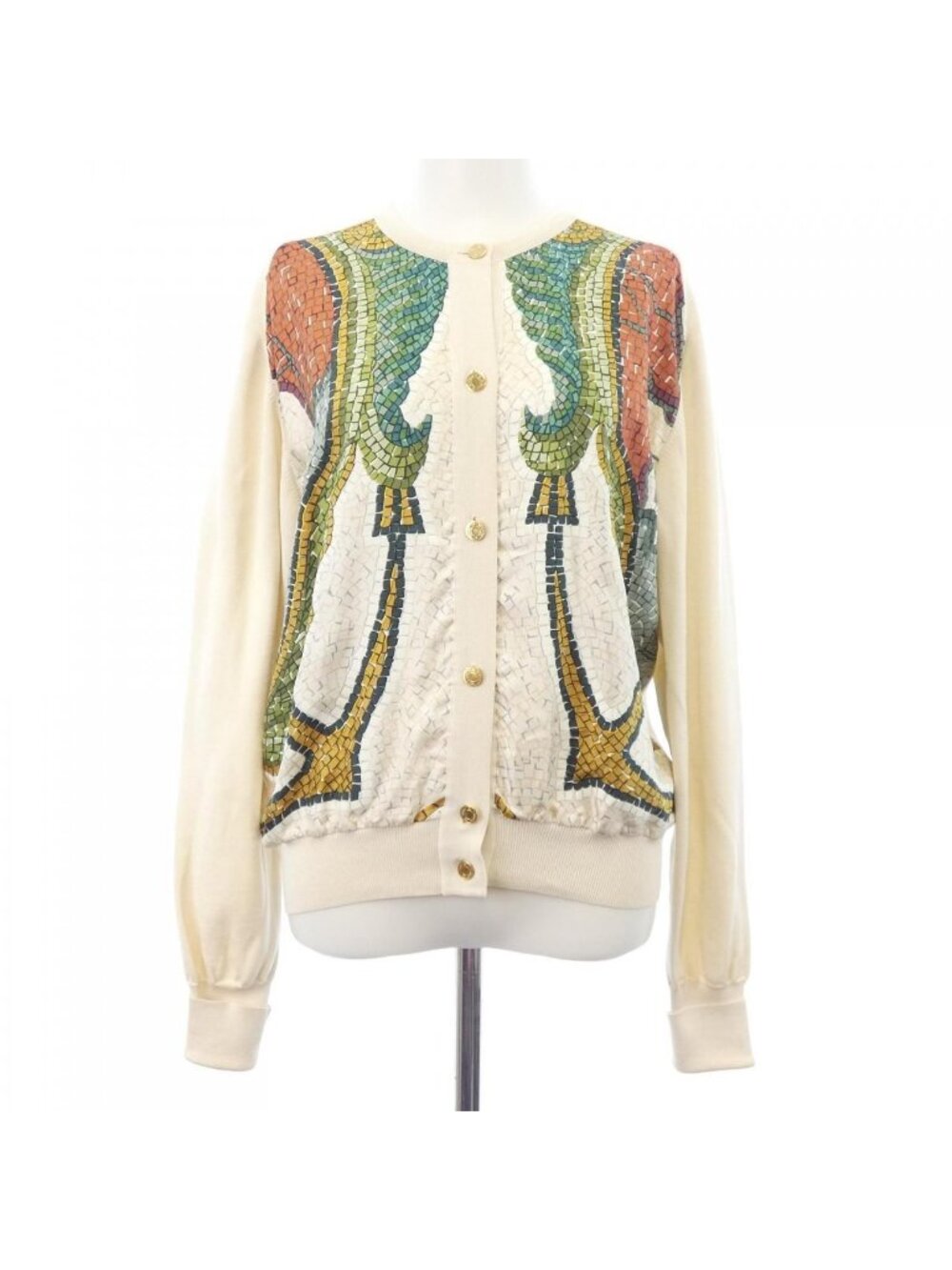 Hermes Vintage Cardigan Beige